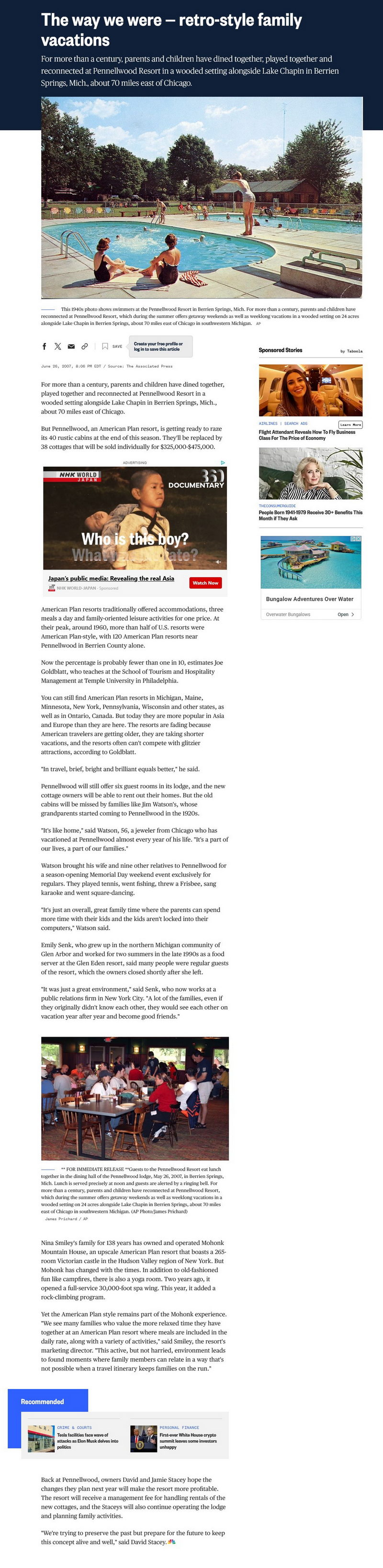 Pennellwood Resort - Nbc News Article